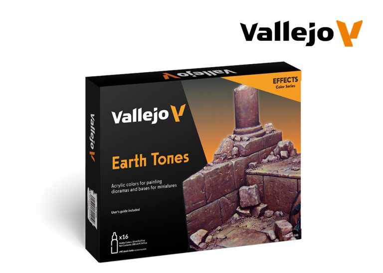 Vallejo Model Color Paint Set - Earth Tones (16 x 18ml)